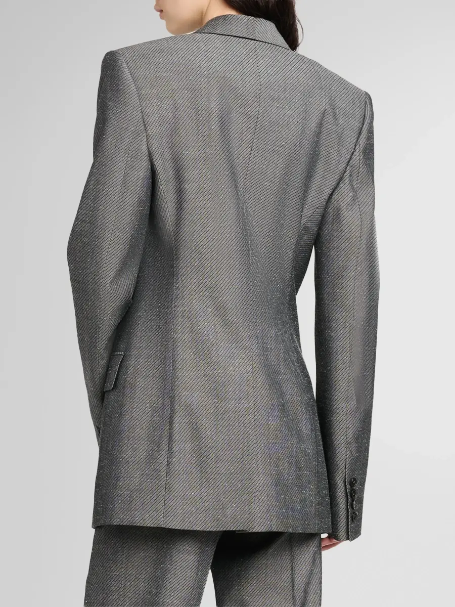 Stella McCartney Women's Double-Breasted Twill Blazer | Thumbnail 3