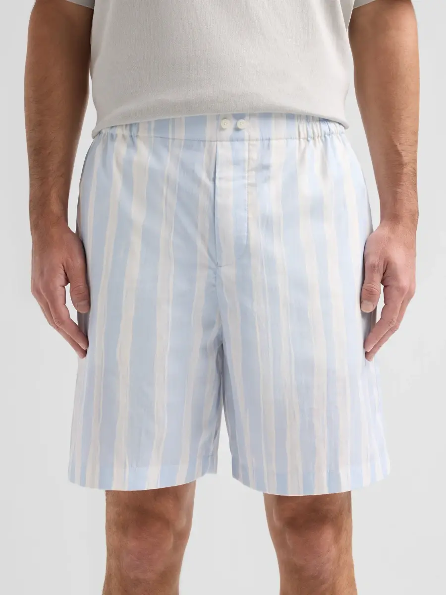 Jacquemus Men's Wave-Striped Cotton Shorts | Thumbnail 5 Jacquemus Men's Wave-Striped Cotton Shorts | Thumbnail 5