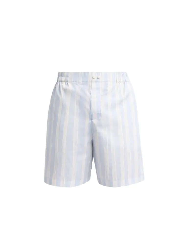 Jacquemus Men's Wave-Striped Cotton Shorts