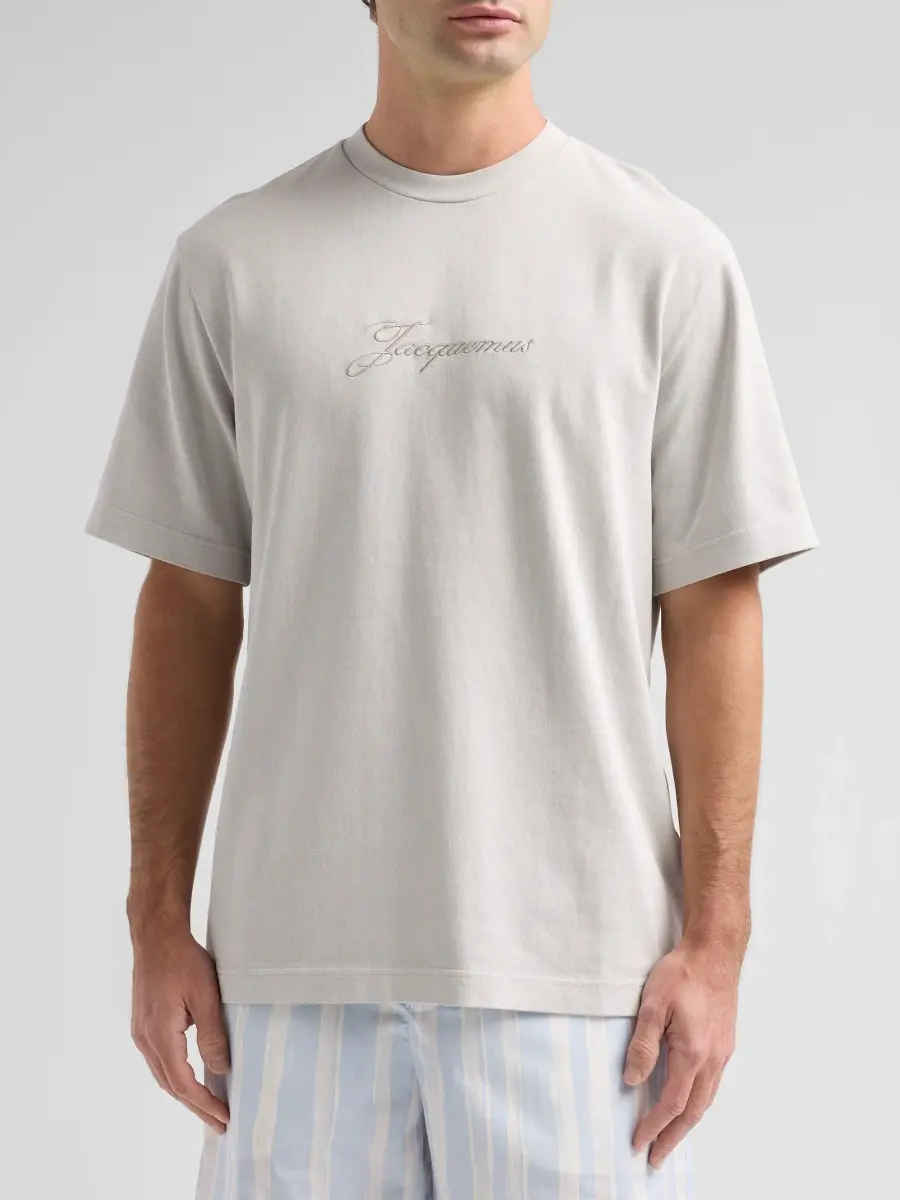 Jacquemus Men's Logo Cotton Crewneck T-Shirt | Thumbnail 4 Jacquemus Men's Logo Cotton Crewneck T-Shirt | Thumbnail 4