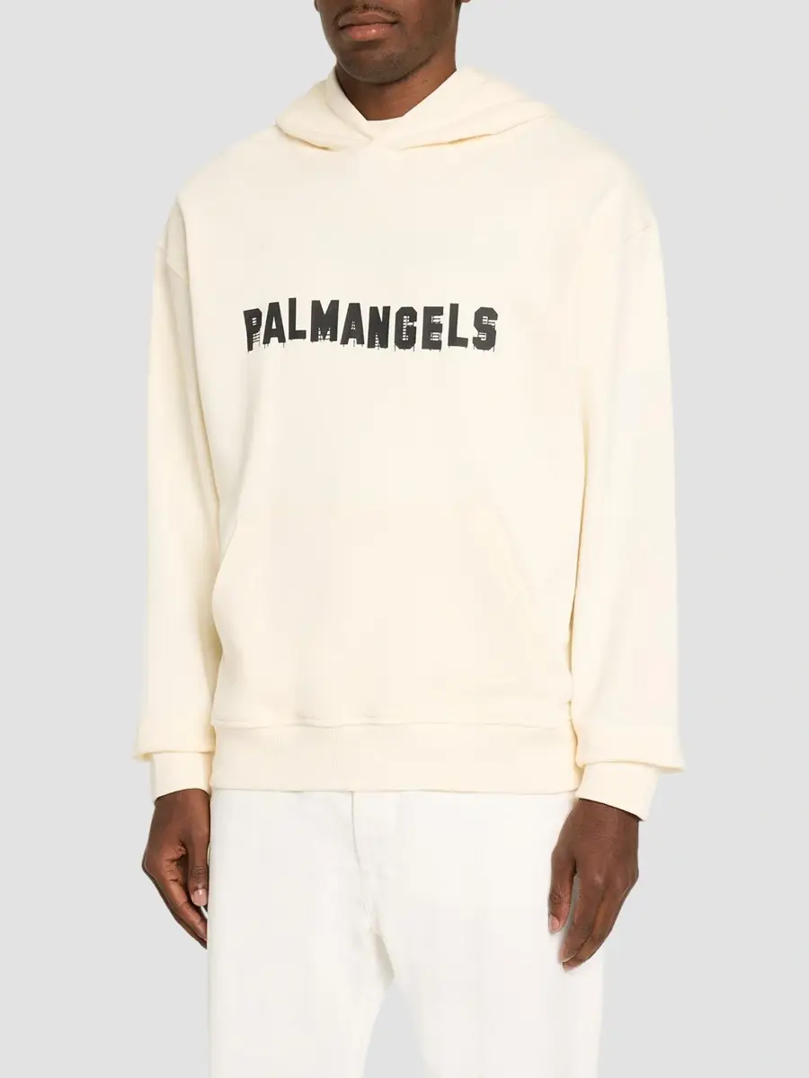 Palm Angels Men's Palm Hills Stretch-Cotton Hoodie | Thumbnail 4 Palm Angels Men's Palm Hills Stretch-Cotton Hoodie | Thumbnail 4