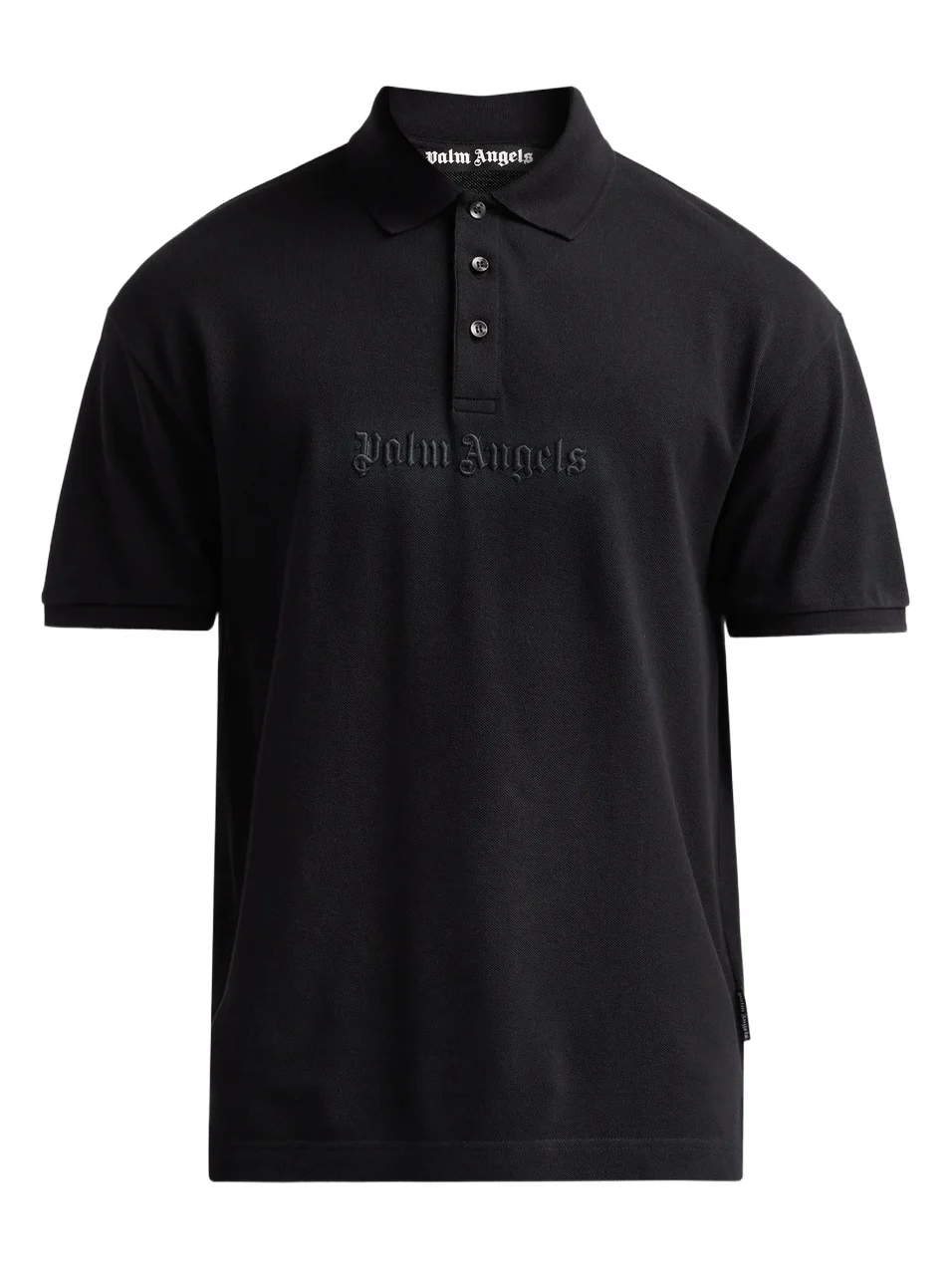 Palm Angels Men's Logo Spray Cotton Polo Shirt