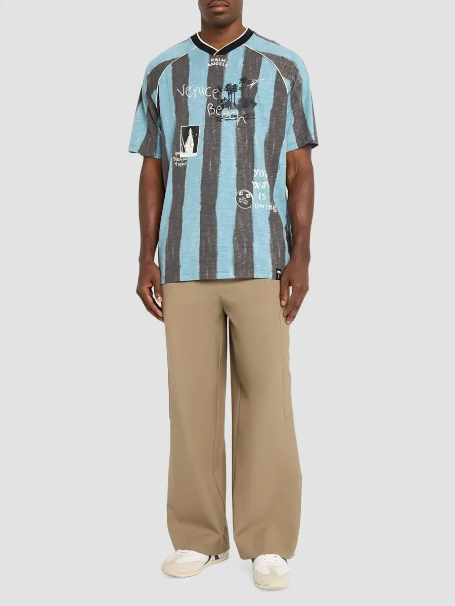 Palm Angels Men's Soccer Cali Regular T-Shirt | Thumbnail 2 Palm Angels Men's Soccer Cali Regular T-Shirt | Thumbnail 2