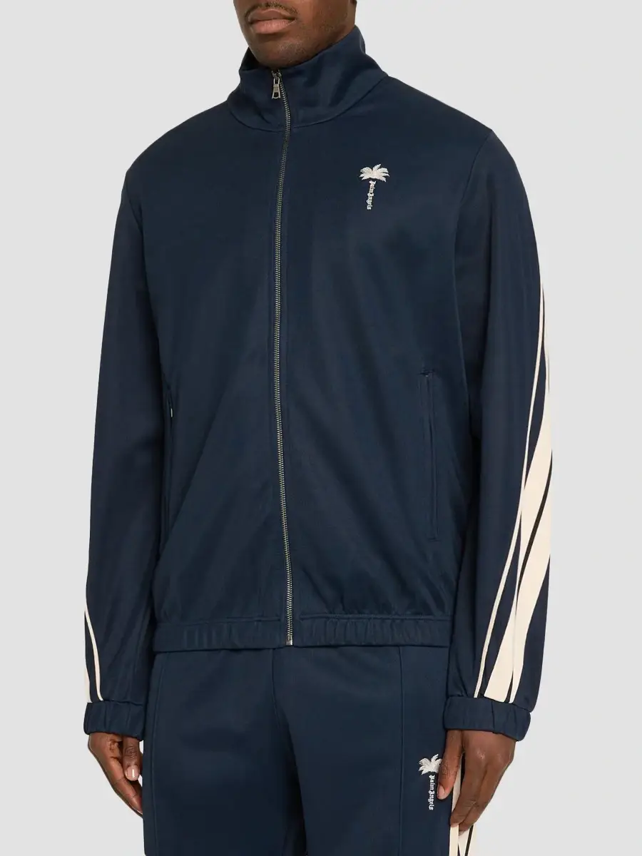 Palm Angels Men's Palm Tree Striped Track Jacket | Thumbnail 4