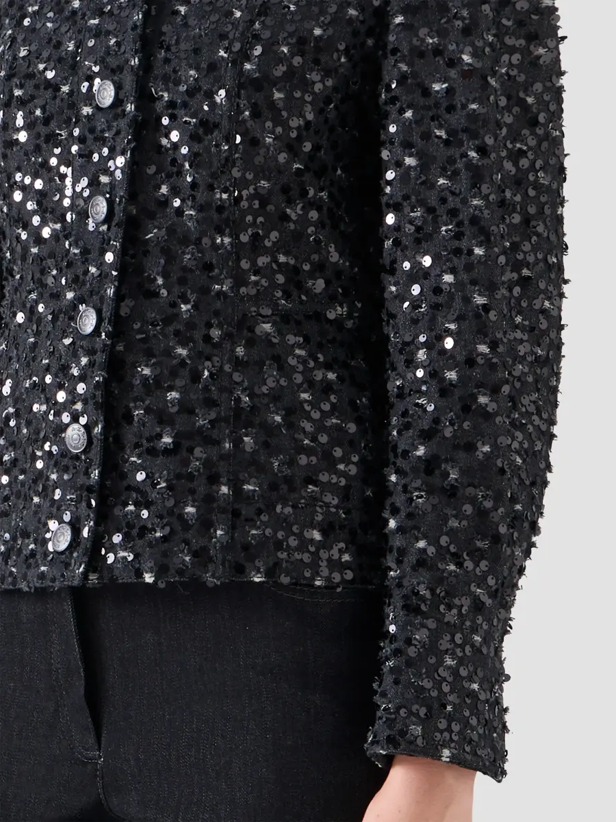 Akris punto Women's Starry Sky Sequined Denim Jacket | Thumbnail 5 Akris punto Women's Starry Sky Sequined Denim Jacket | Thumbnail 5