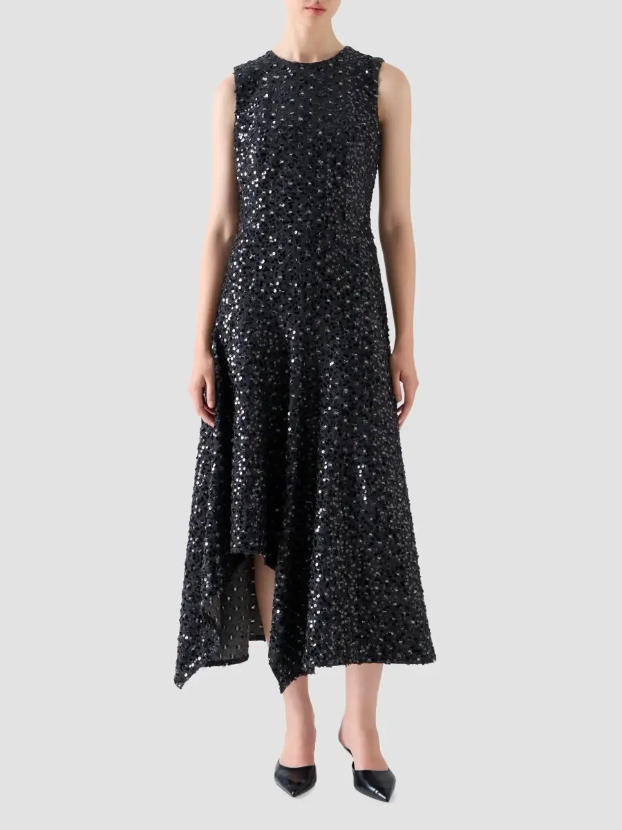 Akris punto Women's Wool Handkerchief-Hem Knit Midi Dress | Thumbnail 4