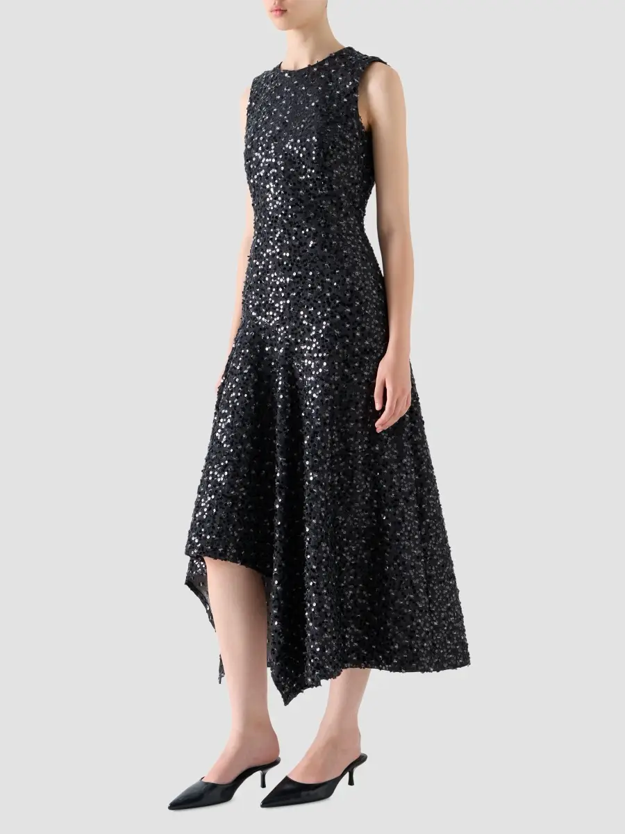 Akris punto Women's Wool Handkerchief-Hem Knit Midi Dress | Thumbnail 6