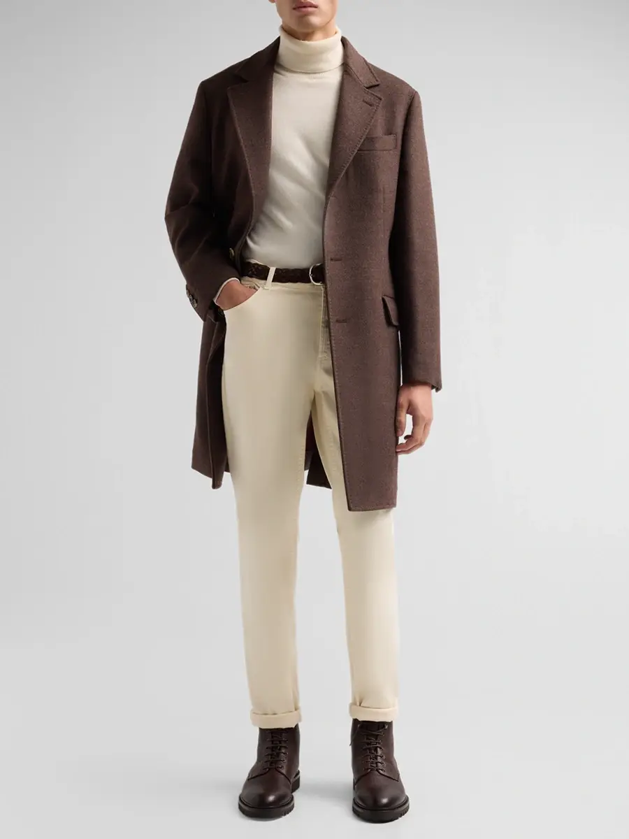 Brunello Cucinelli Men's Shearling-Lined Leather Ankle Boots | Thumbnail 3