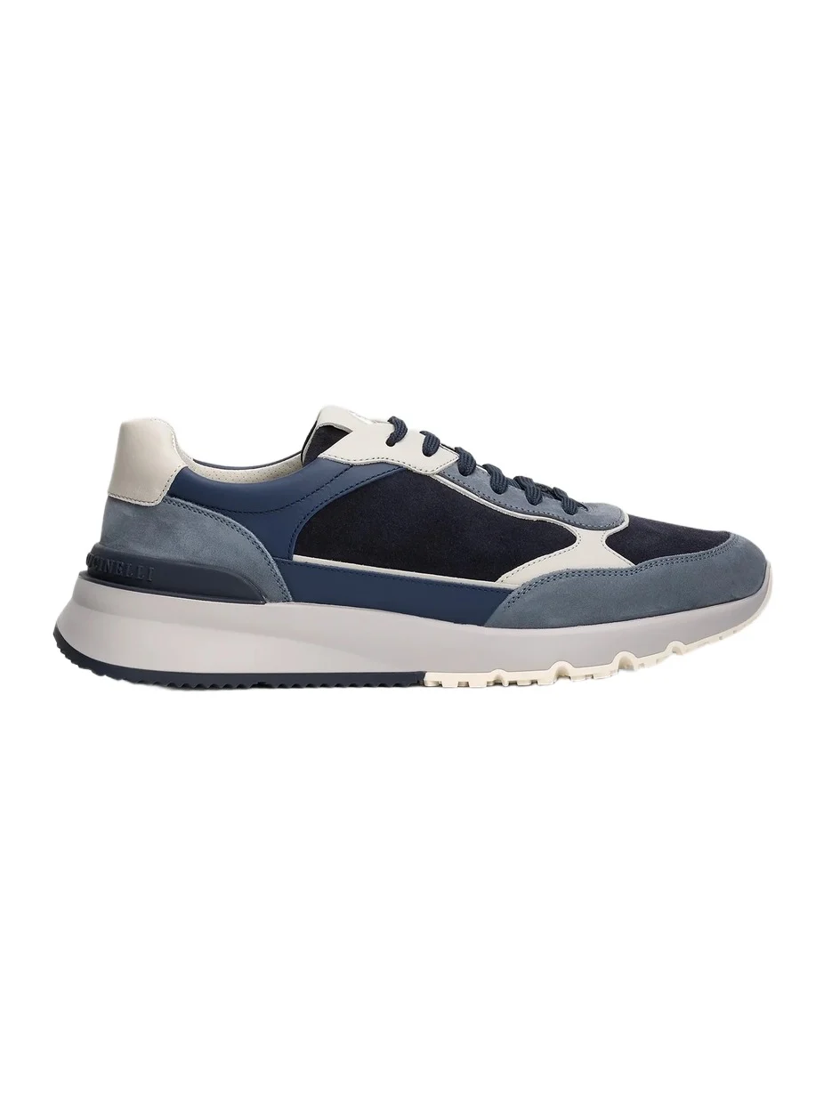 Brunello Cucinelli Men's Suede Runner Low-Top Sneakers
