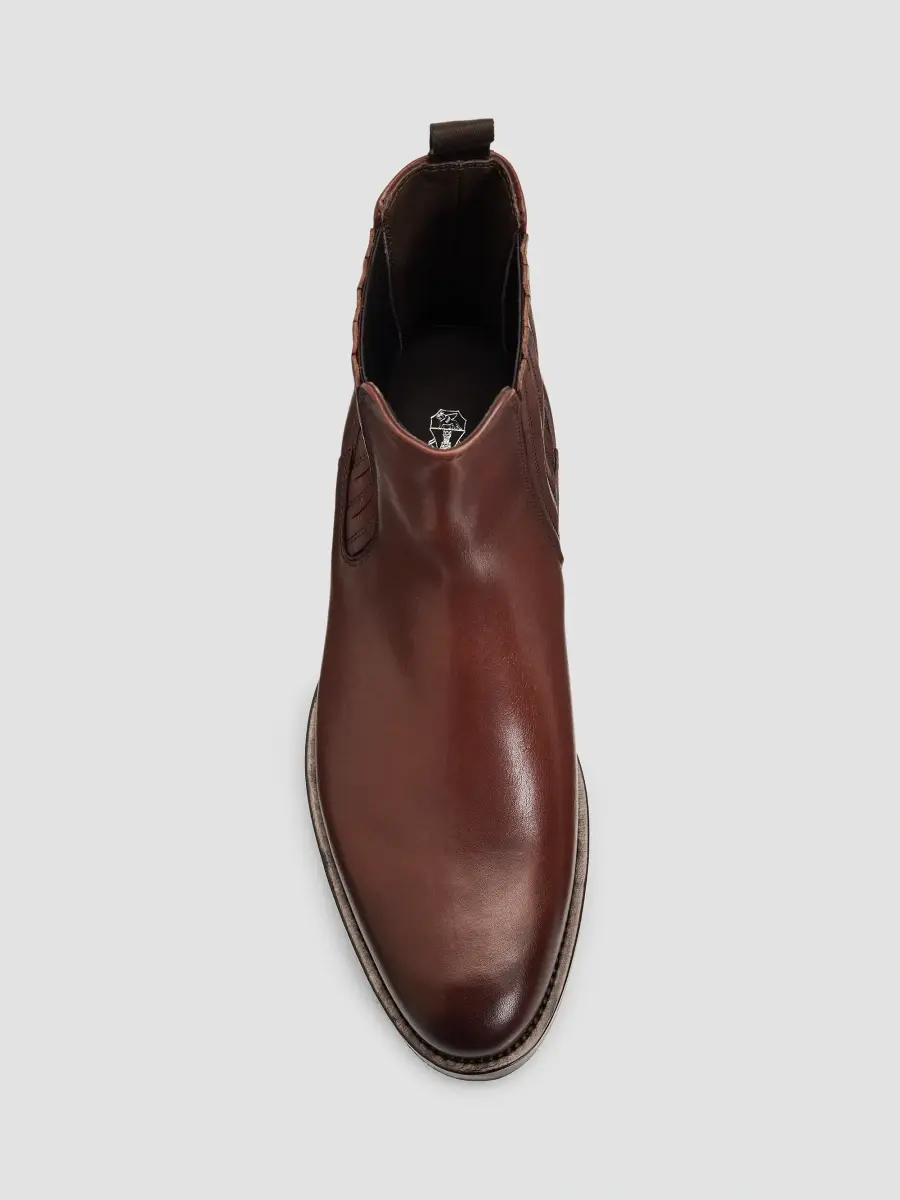 Brunello Cucinelli Men's Leather Chelsea Ankle Boots | Thumbnail 4 Brunello Cucinelli Men's Leather Chelsea Ankle Boots | Thumbnail 4