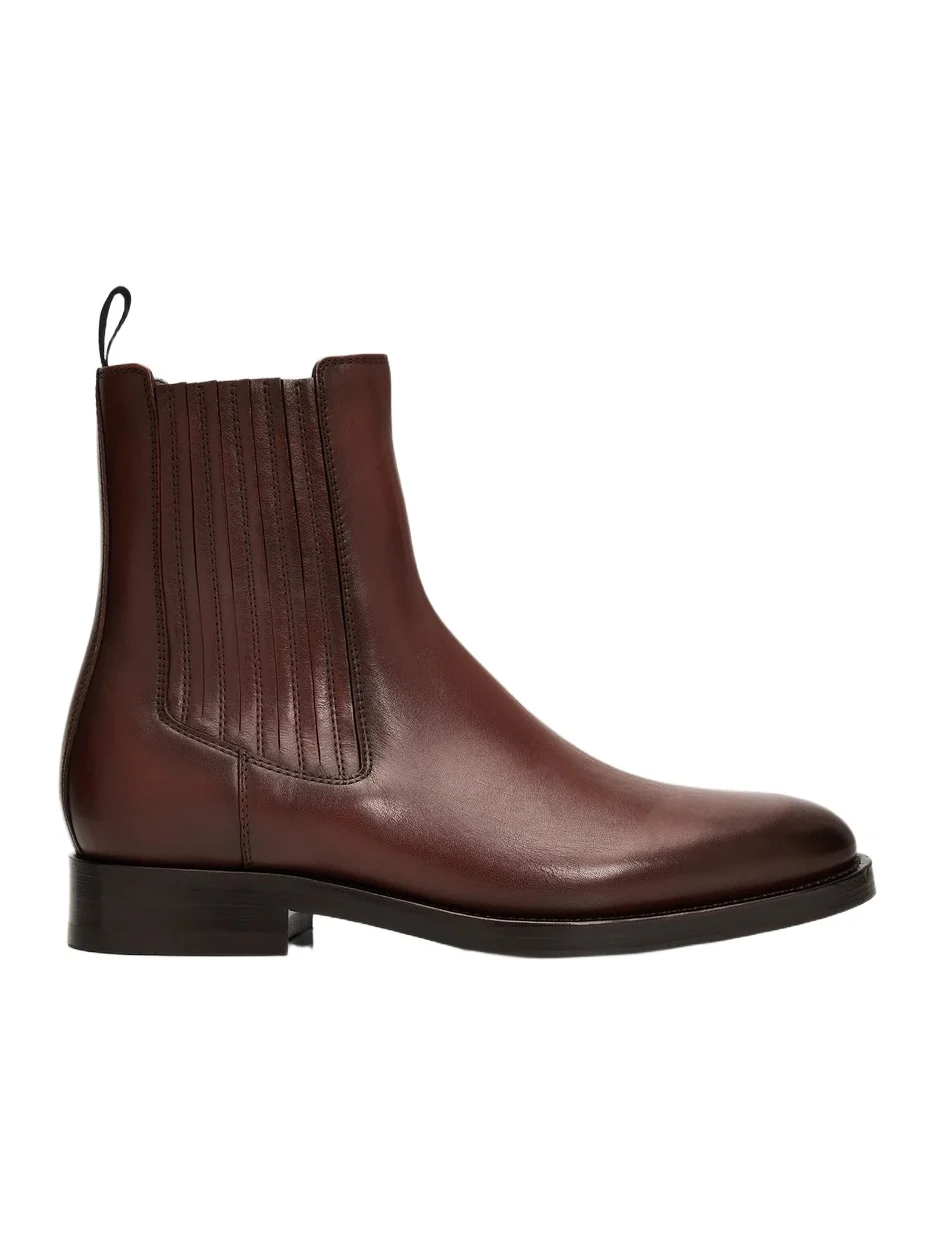 Brunello Cucinelli Men's Leather Chelsea Ankle Boots