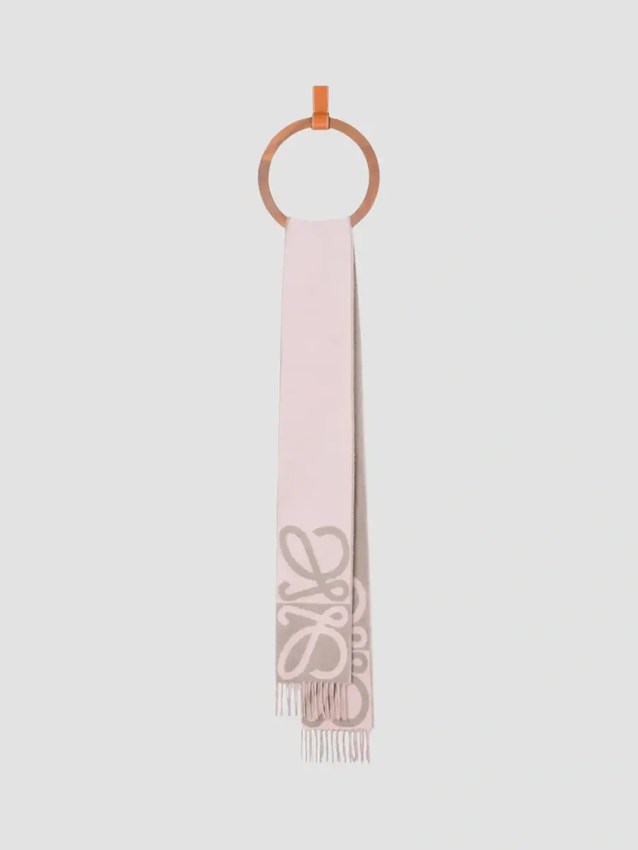 Loewe Women's Two-Tone Anagram Wool-Cashmere Scarf | Thumbnail 2