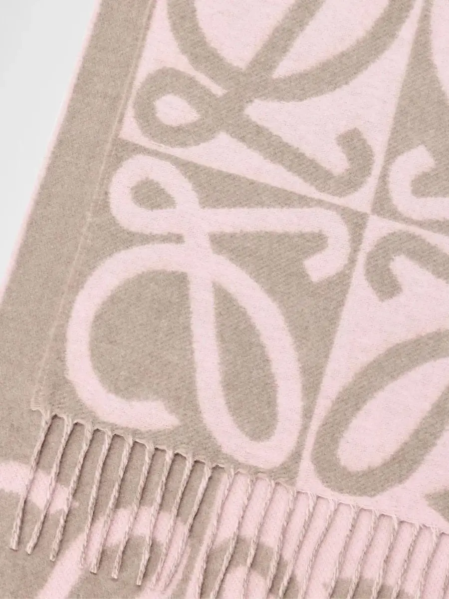 Loewe Women's Two-Tone Anagram Wool-Cashmere Scarf | Thumbnail 3