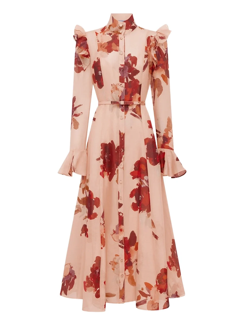 LEO LIN Women's Sojourn Katrina Floral Silk-Linen Midi Dress