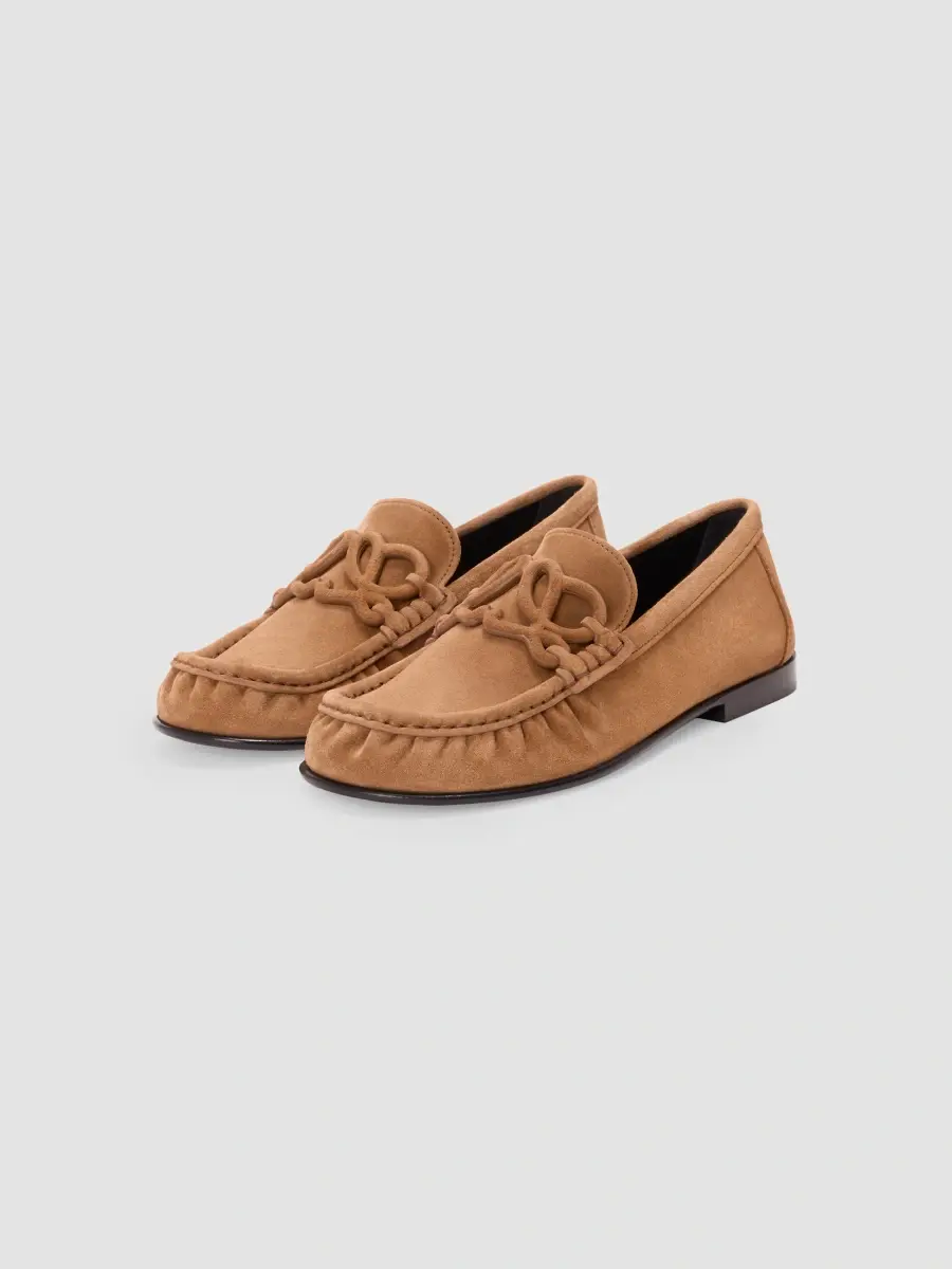 Loewe Women's Double L Suede Loafers | Thumbnail 2 Loewe Women's Double L Suede Loafers | Thumbnail 2