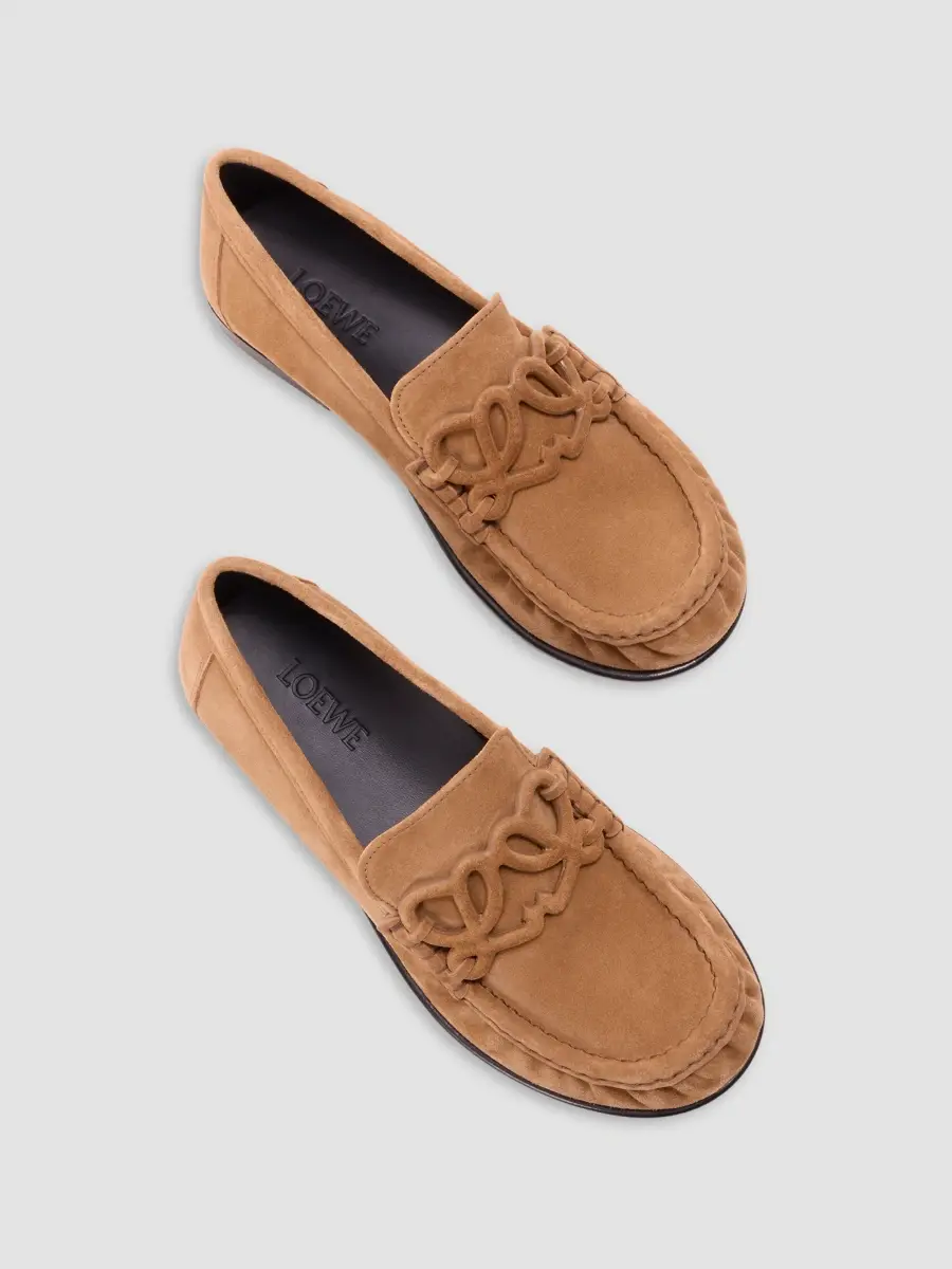 Loewe Women's Double L Suede Loafers | Thumbnail 3 Loewe Women's Double L Suede Loafers | Thumbnail 3