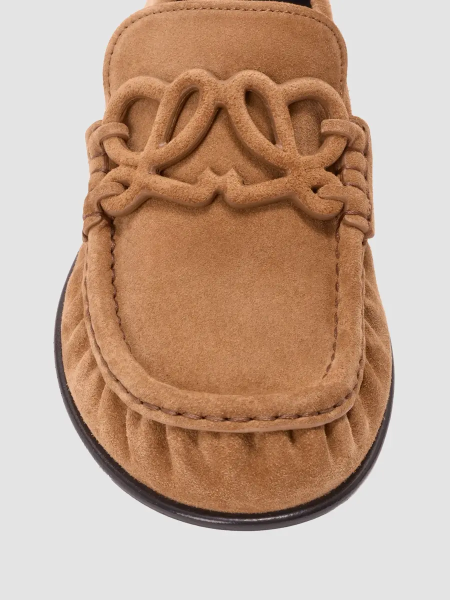 Loewe Women's Double L Suede Loafers | Thumbnail 4 Loewe Women's Double L Suede Loafers | Thumbnail 4