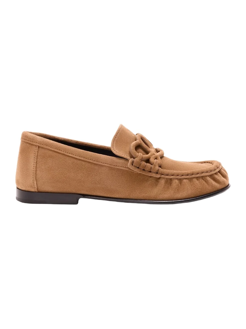 Loewe Women's Double L Suede Loafers