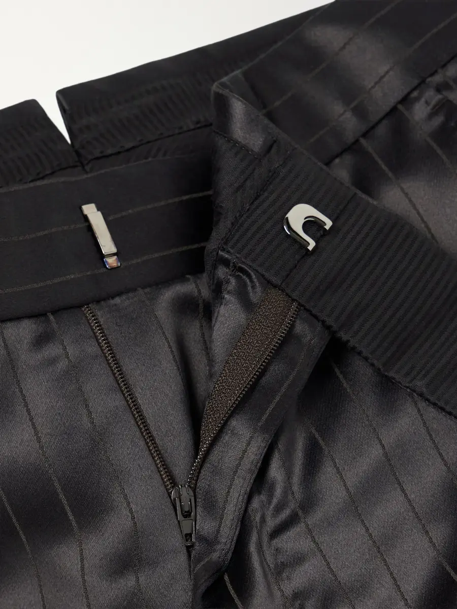 Tom Ford Straight-Leg Pinstriped Satin Suit Trousers - Men | Thumbnail 6