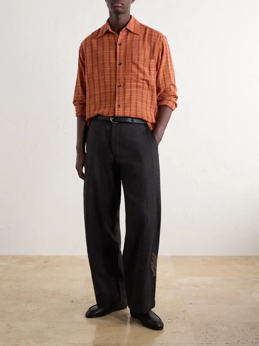 Kartik Research Pataudi Checked Handwoven Cotton Shirt - Men | Thumbnail 2