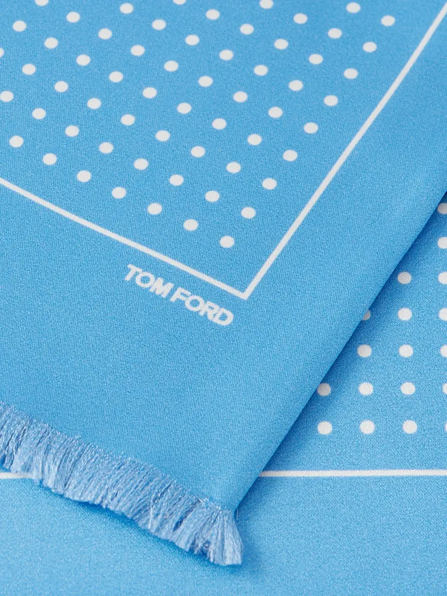 Tom Ford Polka-Dot Silk-Satin Scarf - Men | Thumbnail 4 Tom Ford Polka-Dot Silk-Satin Scarf - Men | Thumbnail 4