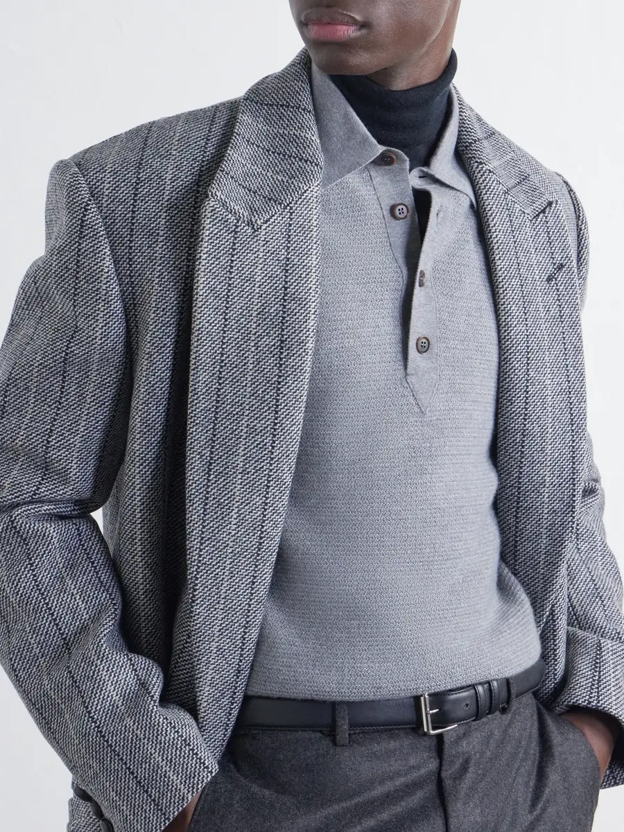 Zegna Oasi Cashmere-Piqué Polo Shirt - Men | Thumbnail 5