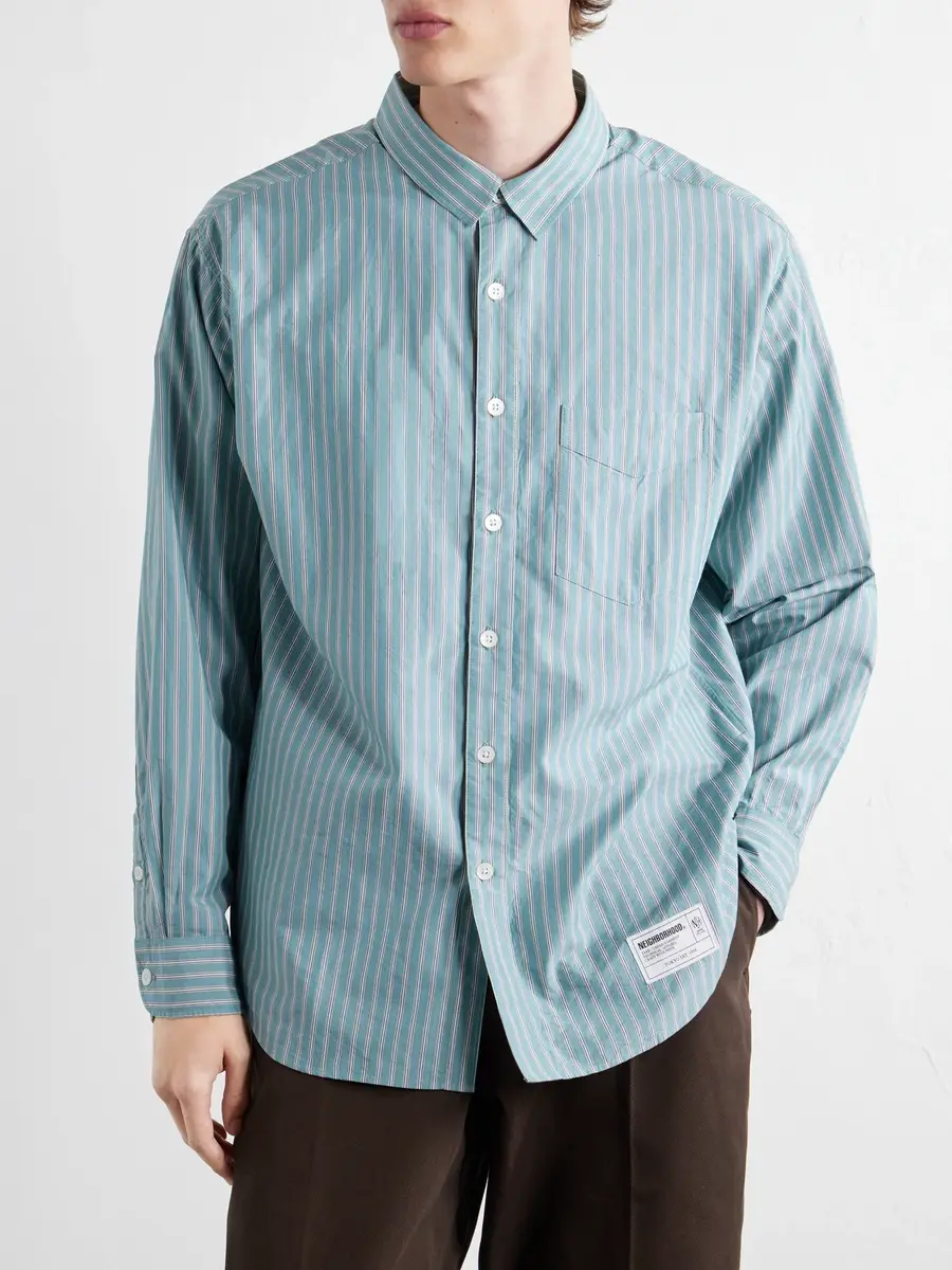 Neighborhood Striped Cotton and Lyocell-Blend Poplin Shirt - Men | Thumbnail 3