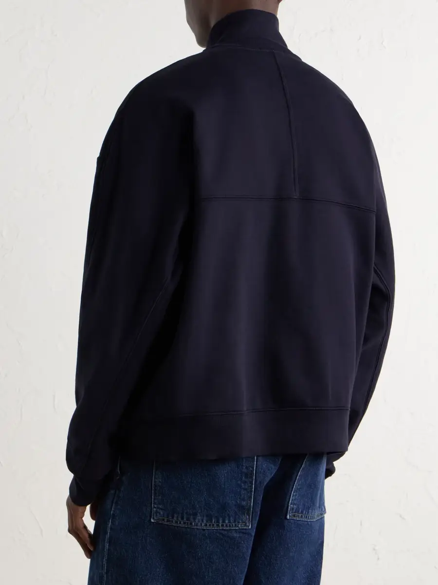 AGOLDE Idris Cotton-Jersey Half-Zip Sweatshirt - Men | Thumbnail 4