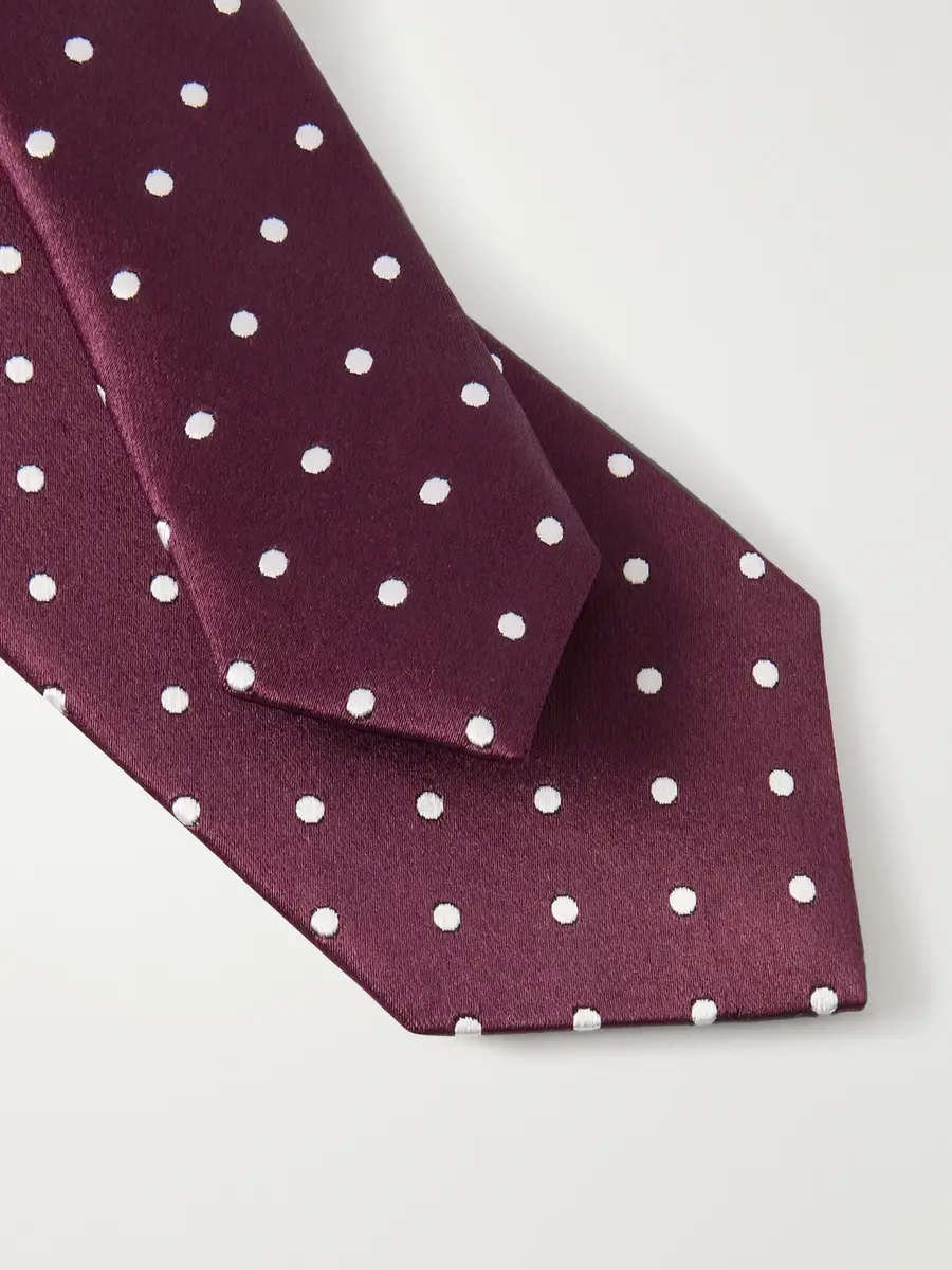 Tom Ford 6cm Polka-Dot Jacquard Silk-Satin Tie - Men | Thumbnail 4 Tom Ford 6cm Polka-Dot Jacquard Silk-Satin Tie - Men | Thumbnail 4