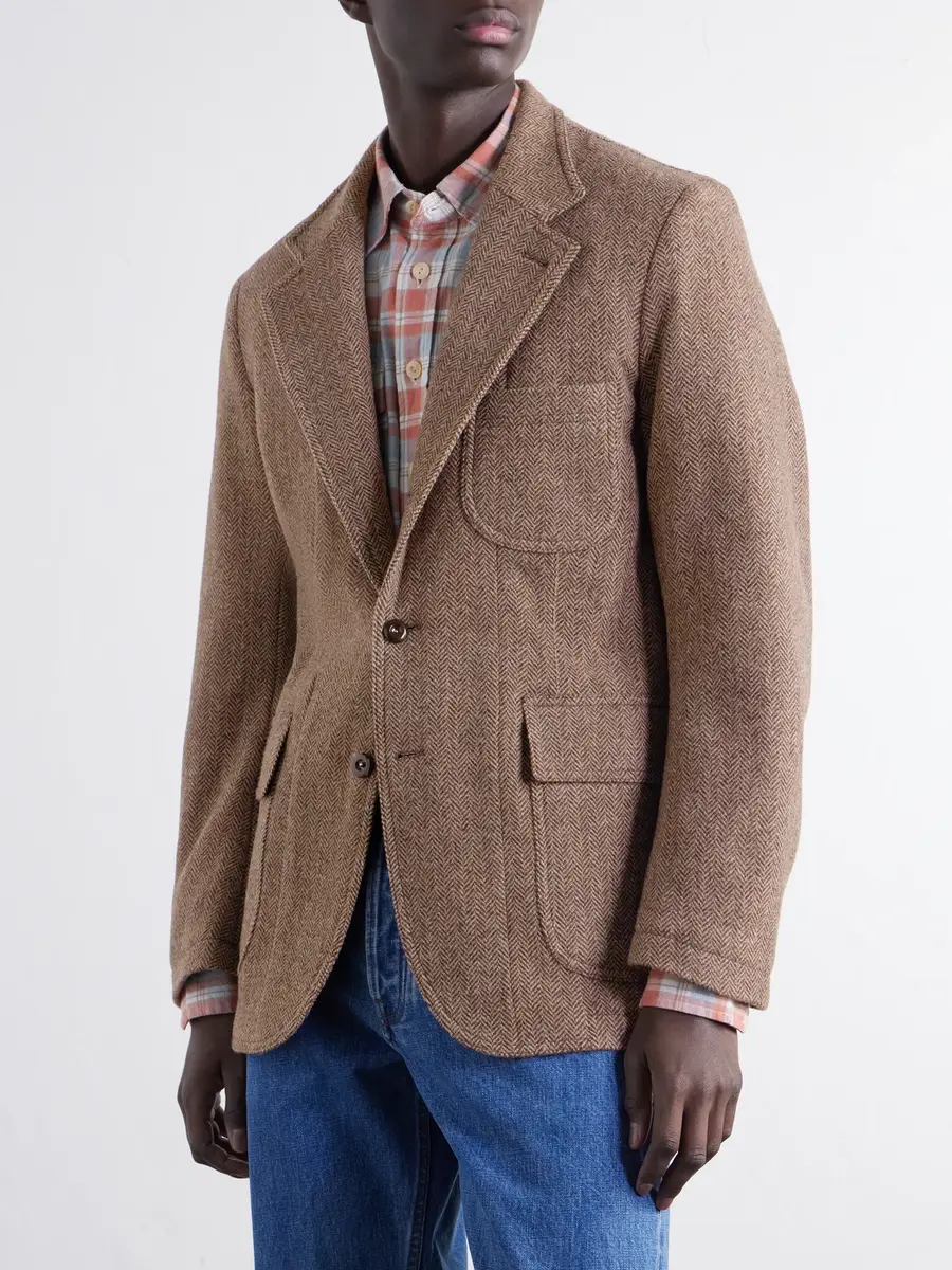 Drake's Games Herringbone Virgin Wool-Tweed Blazer - Men | Thumbnail 3 Drake's Games Herringbone Virgin Wool-Tweed Blazer - Men | Thumbnail 3