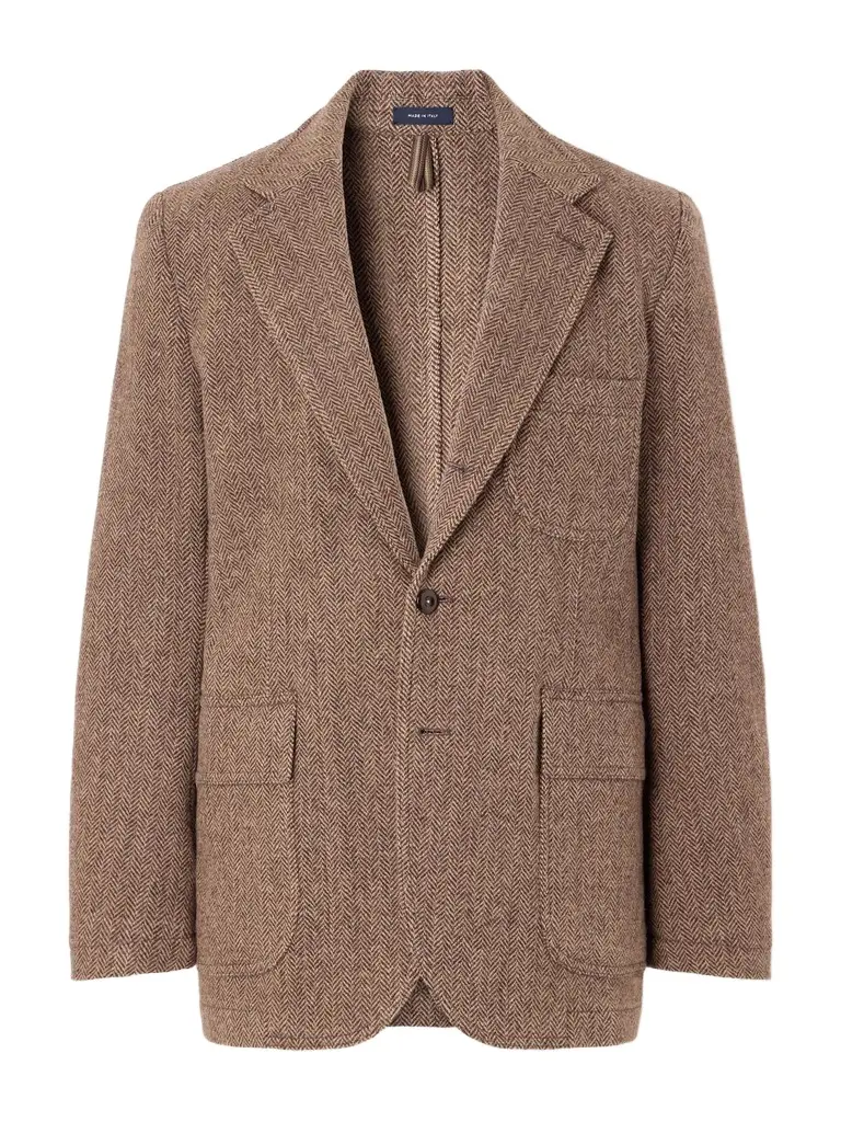 Drake's Games Herringbone Virgin Wool-Tweed Blazer - Men