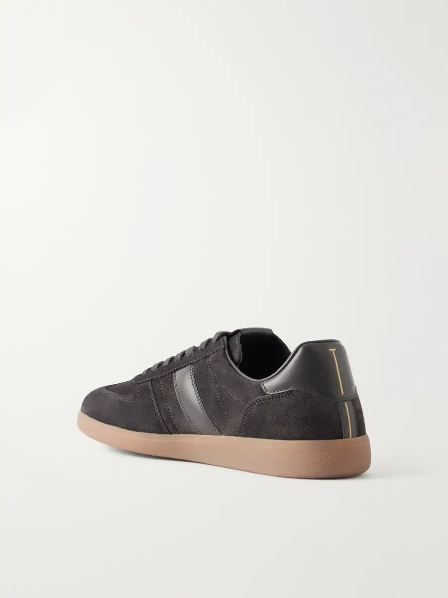 Tom Ford Archer Leather-Trimmed Suede Sneakers - Men | Thumbnail 4 Tom Ford Archer Leather-Trimmed Suede Sneakers - Men | Thumbnail 4