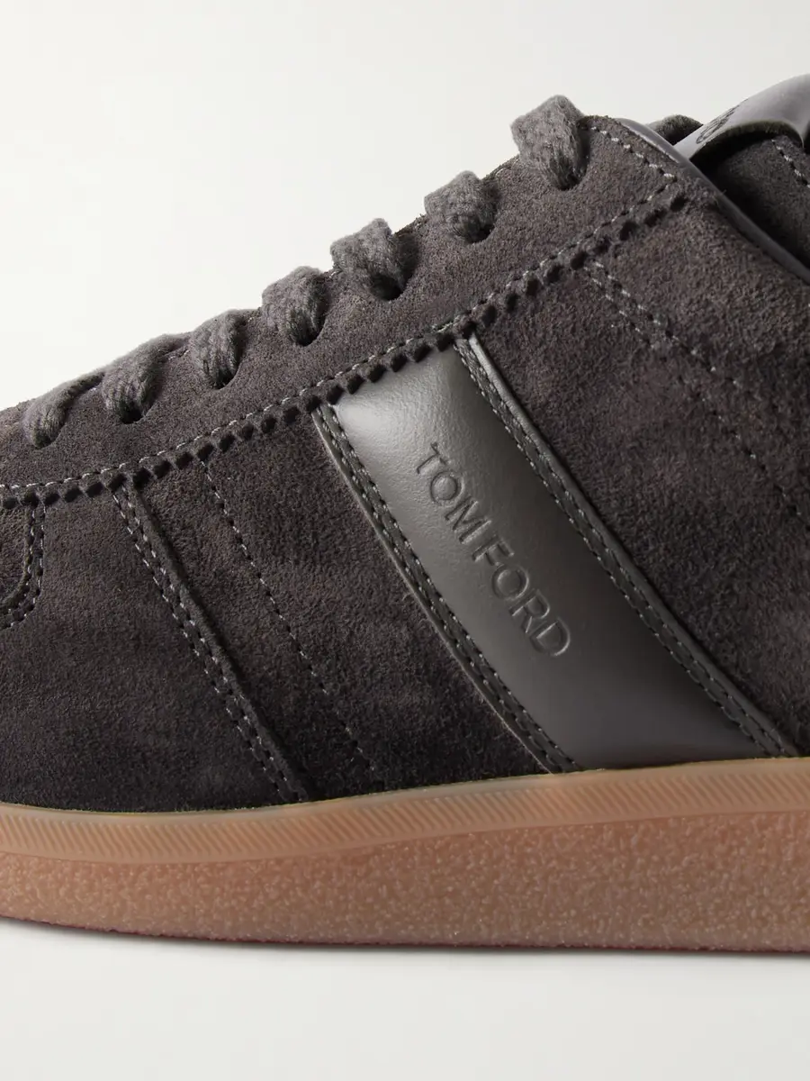 Tom Ford Archer Leather-Trimmed Suede Sneakers - Men | Thumbnail 5 Tom Ford Archer Leather-Trimmed Suede Sneakers - Men | Thumbnail 5