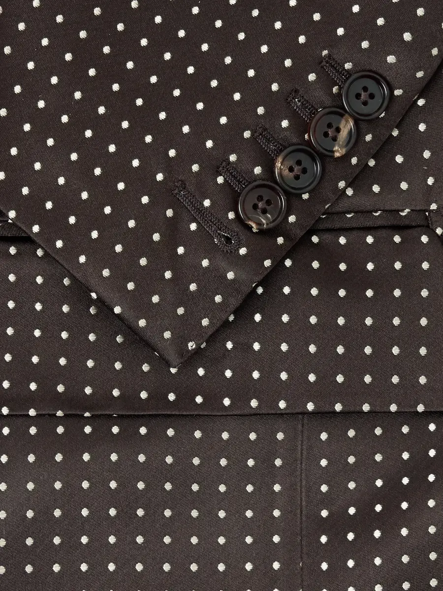 Tom Ford Double-Breasted Polka-Dot Silk-Satin Tuxedo Jacket - Men | Thumbnail 6