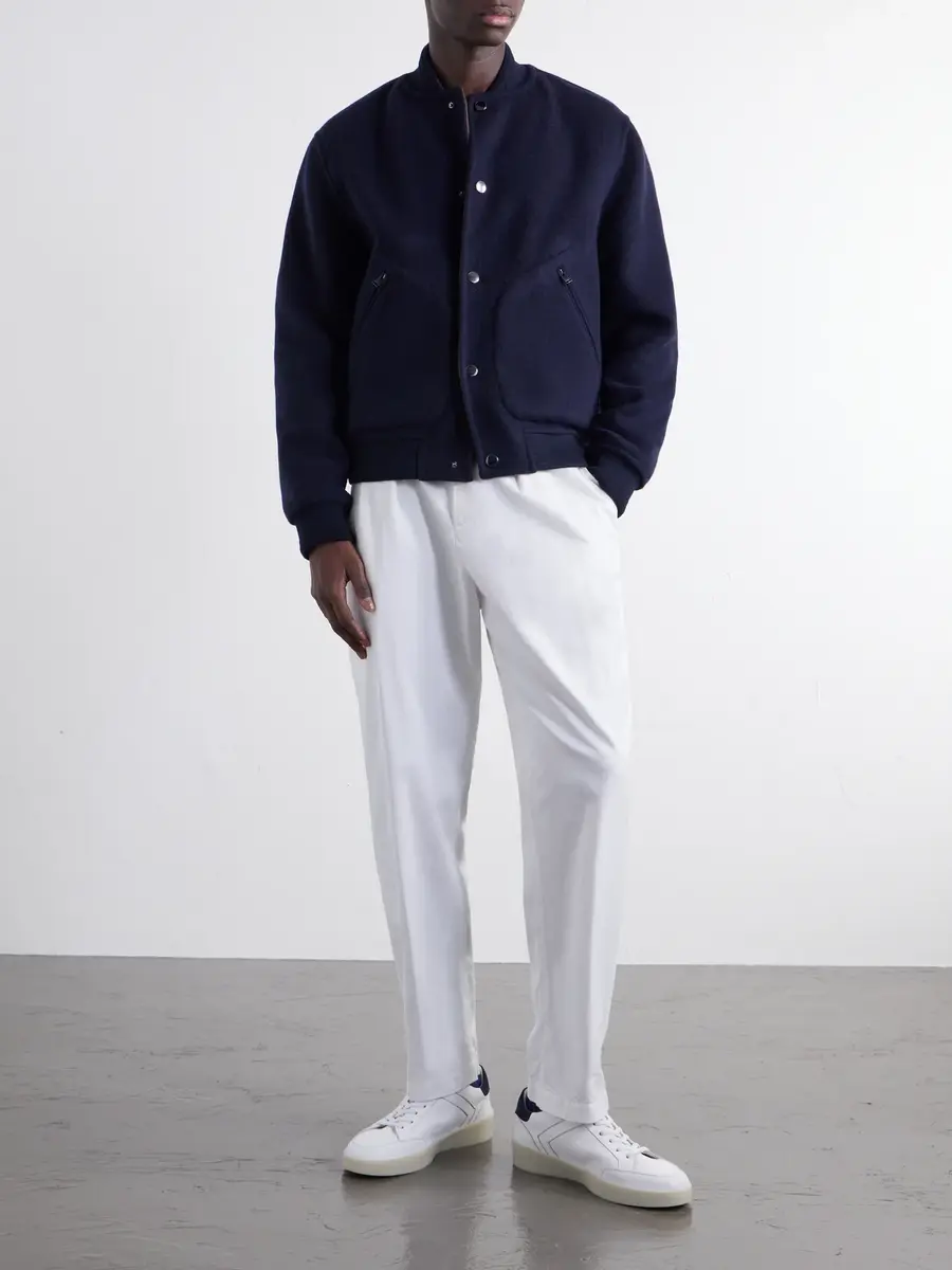 Canali Reversible Cashmere and Silk-Blend Felt Bomber Jacket - Men | Thumbnail 2