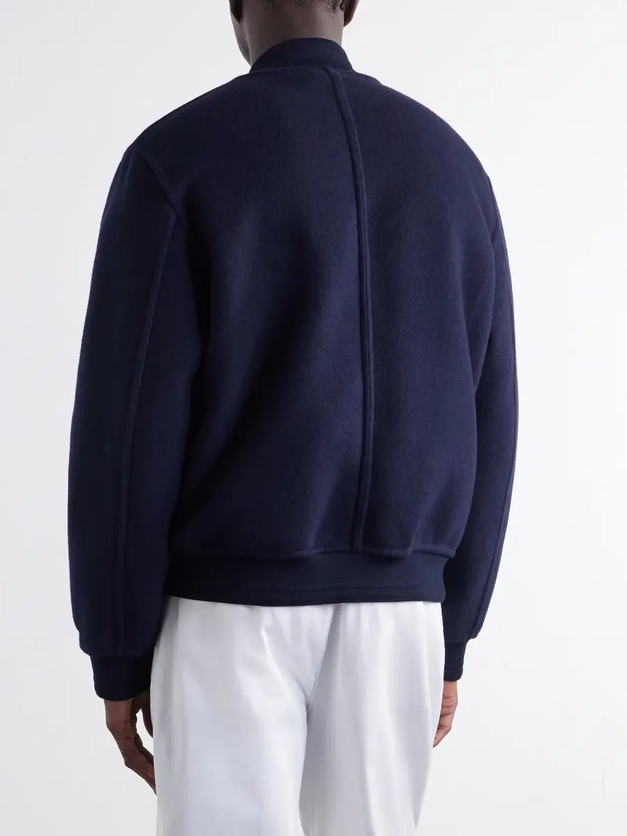 Canali Reversible Cashmere and Silk-Blend Felt Bomber Jacket - Men | Thumbnail 4