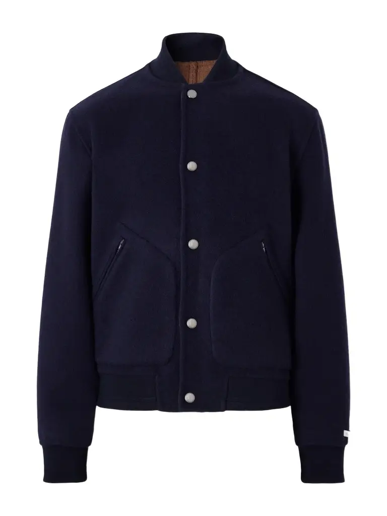 Canali Reversible Cashmere and Silk-Blend Felt Bomber Jacket - Men