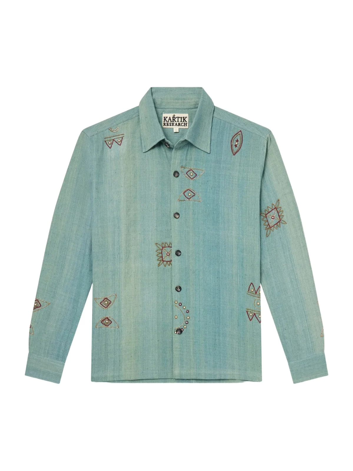 Kartik Research Box Bead-Embellished Handwoven Cotton Shirt - Men