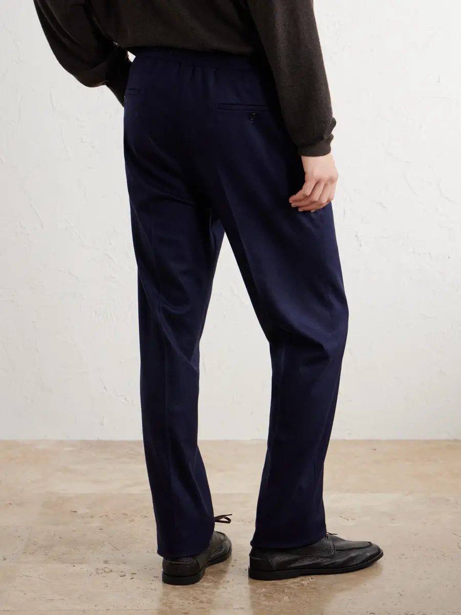 Slowear Incotex Tapered Cashmere-Flannel Drawstring Trousers - Men | Thumbnail 4 Slowear Incotex Tapered Cashmere-Flannel Drawstring Trousers - Men | Thumbnail 4