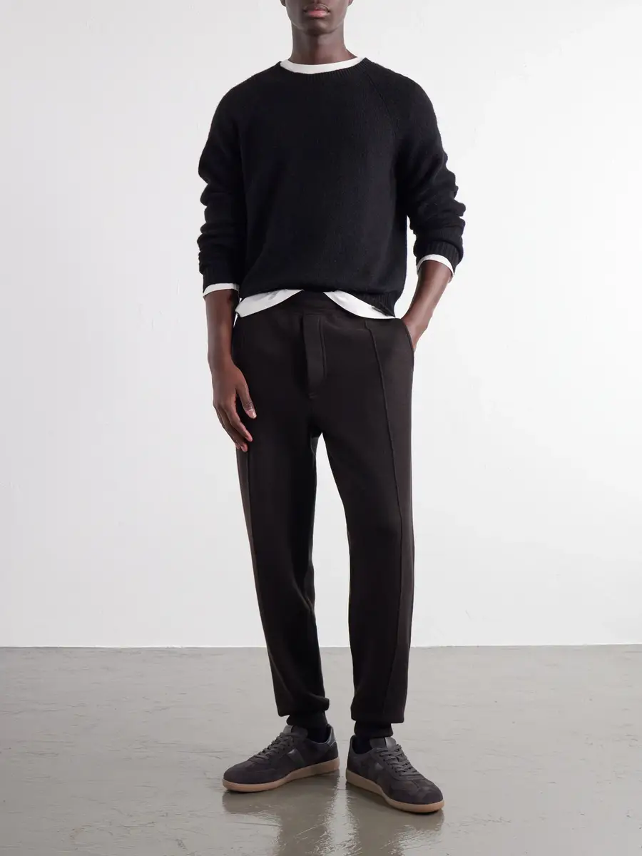 Tom Ford Tapered Wool-Jersey Sweatpants - Men | Thumbnail 2