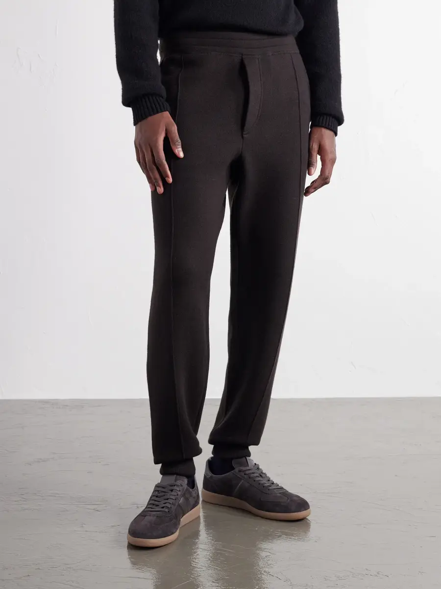 Tom Ford Tapered Wool-Jersey Sweatpants - Men | Thumbnail 3