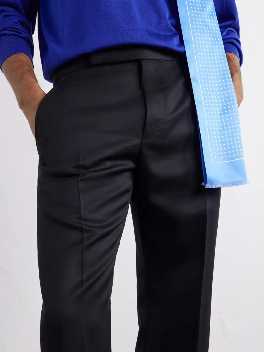 Tom Ford Wool-Blend Grain de Poudre Straight-Leg Trousers - Men | Thumbnail 5