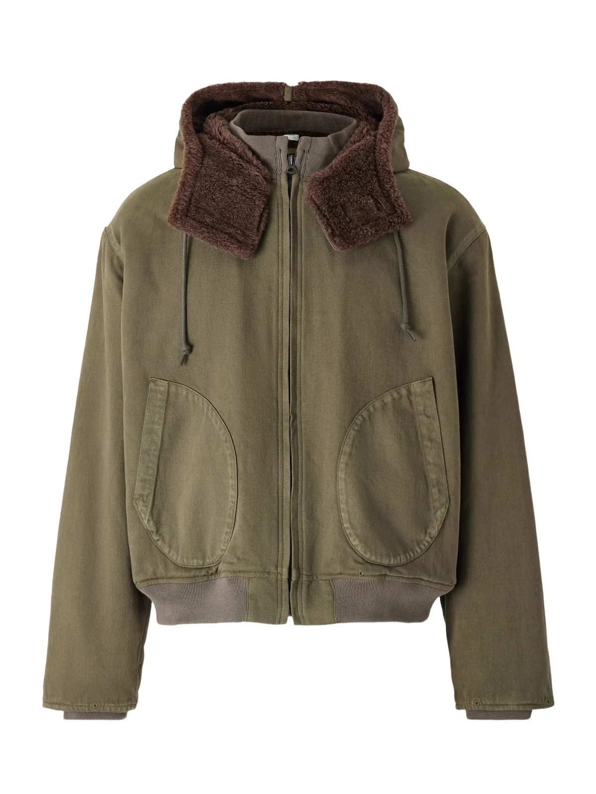 A.PRESSE Hooded Plush-Trimmed Cotton-Canvas Bomber Jacket - Men