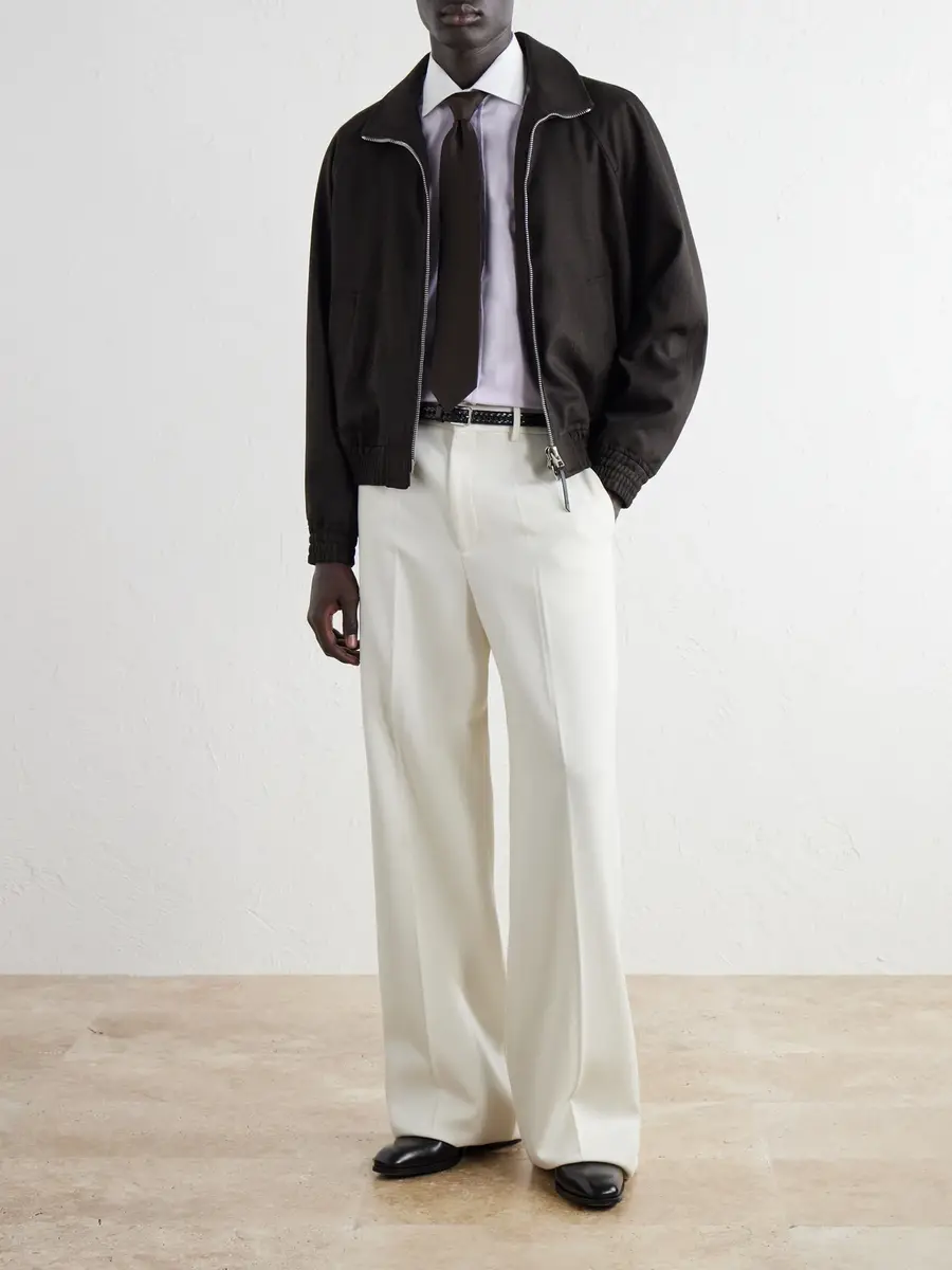 Tom Ford Spread-Collar Cotton-Gabardine Shirt - Men | Thumbnail 2 Tom Ford Spread-Collar Cotton-Gabardine Shirt - Men | Thumbnail 2