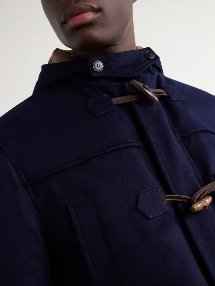 Canali Montgomery Hooded Leather-Trimmed Wool and Cashmere-Blend Padded Parka - Men | Thumbnail 6 Canali Montgomery Hooded Leather-Trimmed Wool and Cashmere-Blend Padded Parka - Men | Thumbnail 6