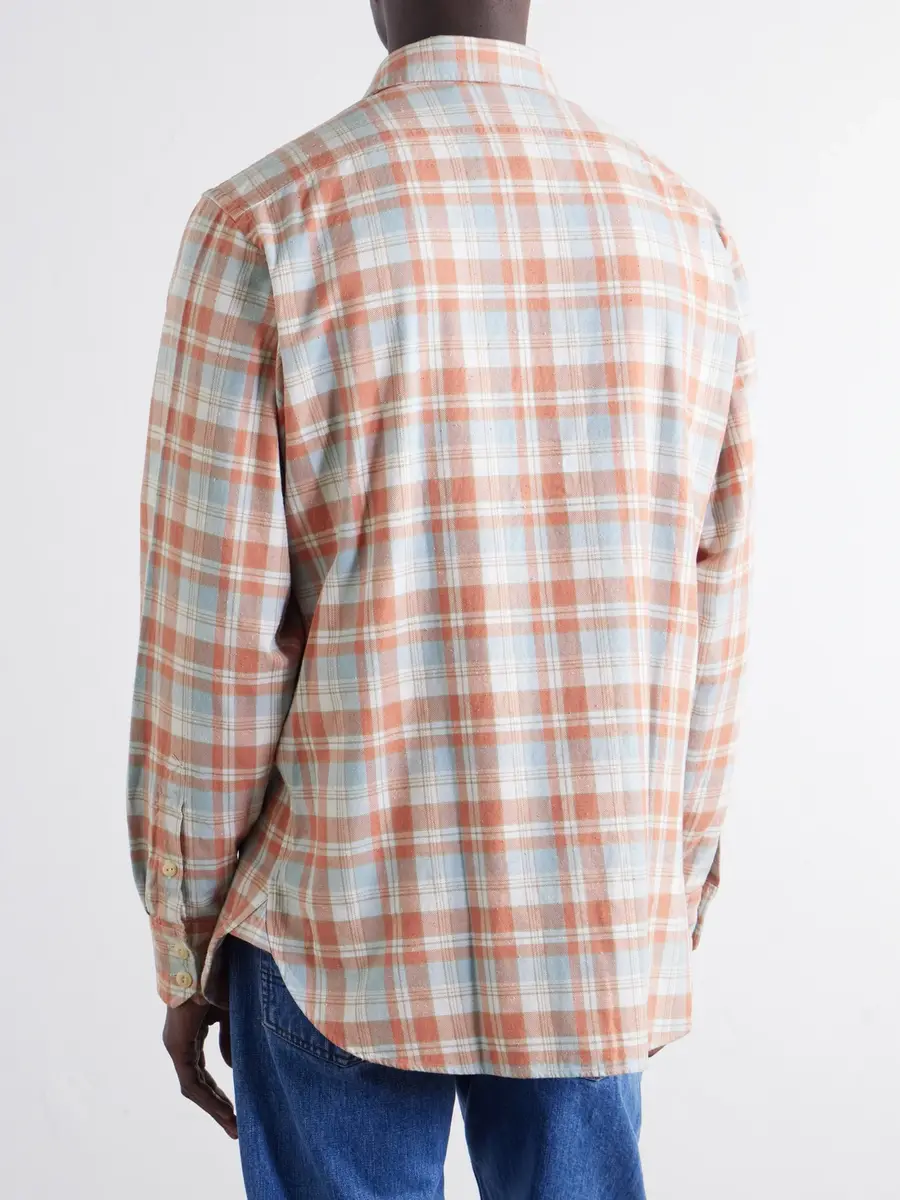 Drake's Checked Brushed Cotton-Flannel Shirt - Men | Thumbnail 4 Drake's Checked Brushed Cotton-Flannel Shirt - Men | Thumbnail 4