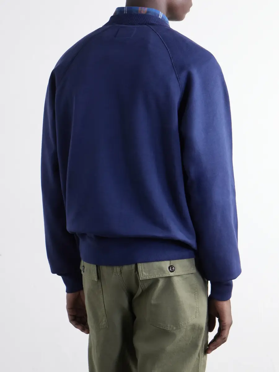 Drake's Garment-Washed Cotton-Jersey Sweatshirt - Men | Thumbnail 4