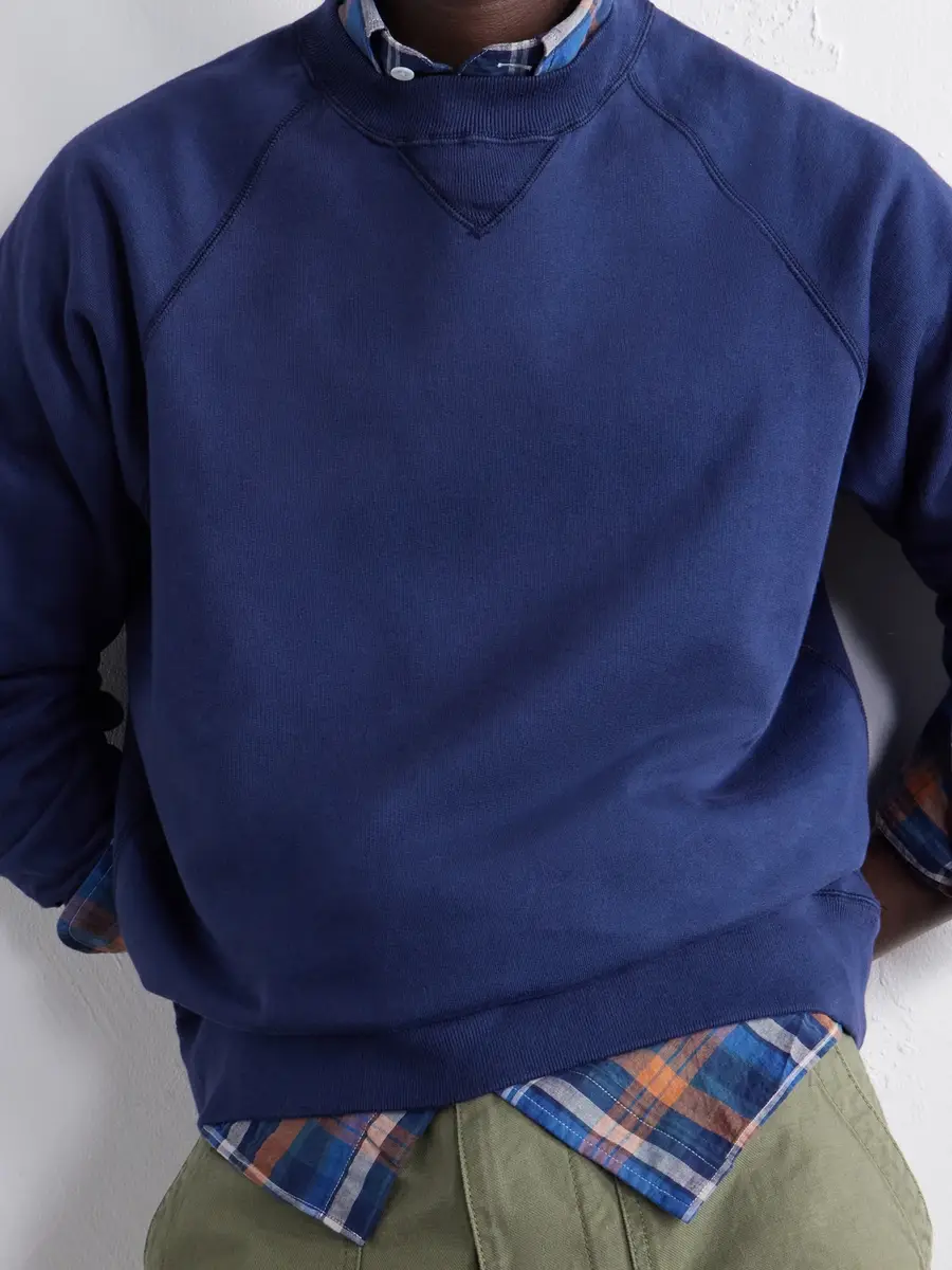 Drake's Garment-Washed Cotton-Jersey Sweatshirt - Men | Thumbnail 5
