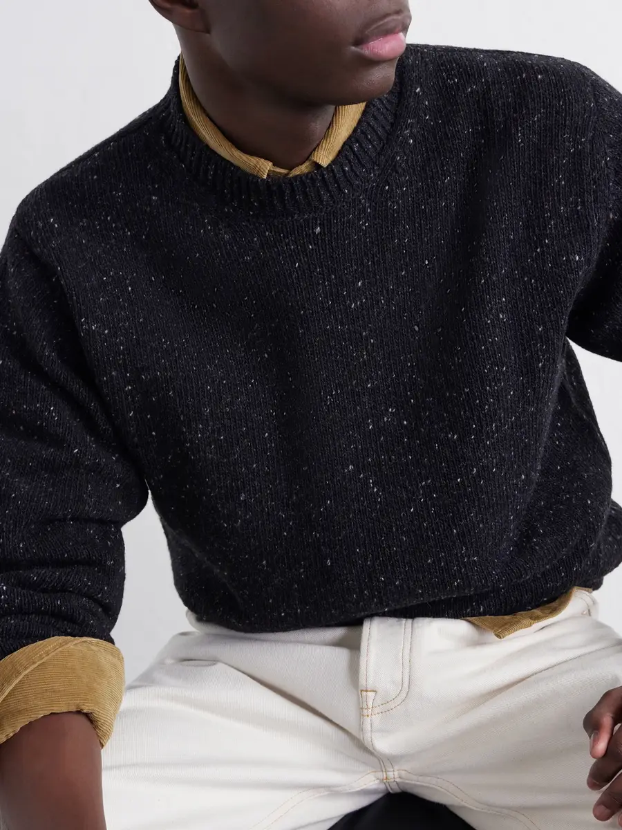 Drake's Donegal Mélange Wool, Silk and Cashmere-Blend Sweater - Men | Thumbnail 5 Drake's Donegal Mélange Wool, Silk and Cashmere-Blend Sweater - Men | Thumbnail 5