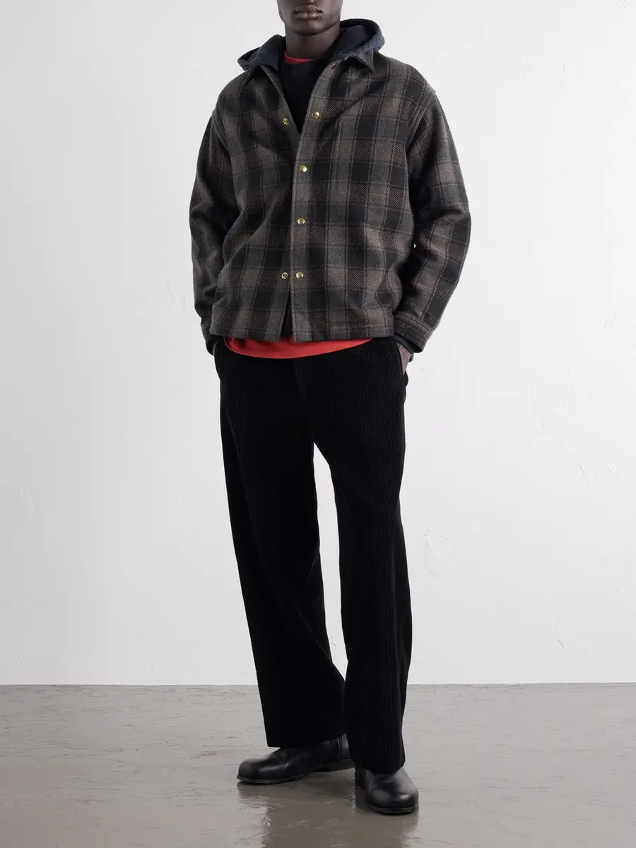 A.PRESSE Checked Wool and Cashmere-Blend Flannel Overshirt - Men | Thumbnail 2